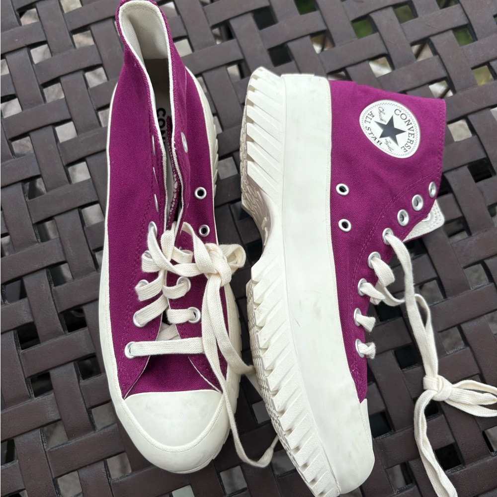 Converse Women's Purple High-Top Platform Sneakers